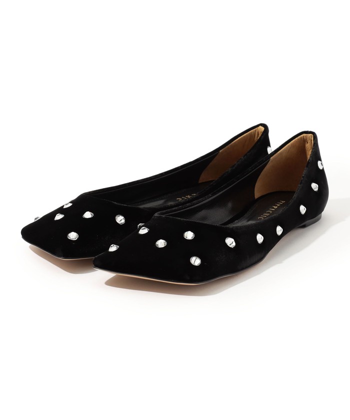 【PIPPICHIC】LINDA PTNT スクエアトゥフラットシューズ　36h PIPPICHIC LINDA DIAMOND 8 フラットシューズ(508483031