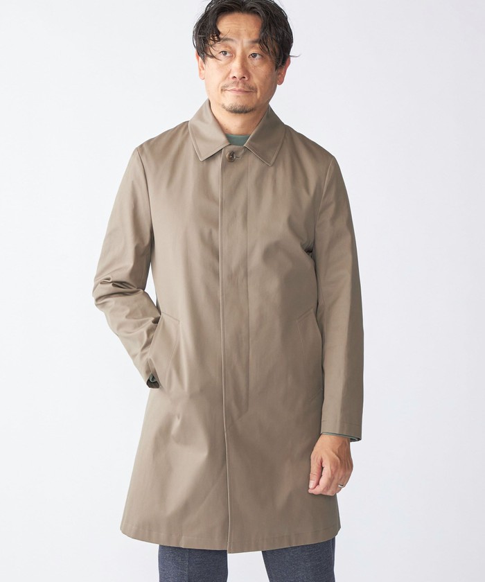 【定価35,000円】 シップス SHIPS 比翼 ステンカラーコート メンズM SHIPS: VENTILE(R) コットン ステンカラー コート(508483361