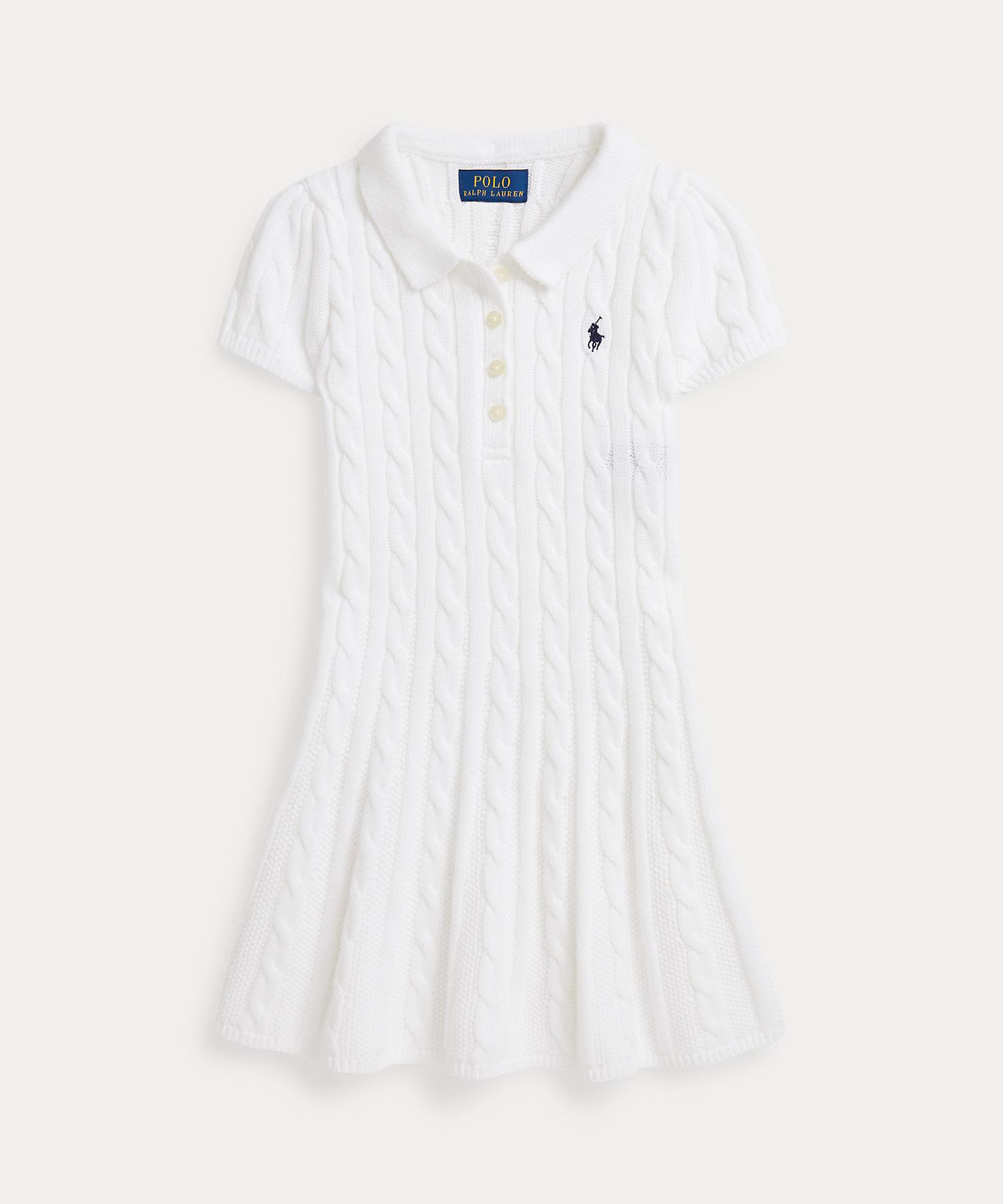ケーブルニット コットン Polo セーター ドレス ガールズL ケーブルニット コットン Polo セーター ドレス | POLO