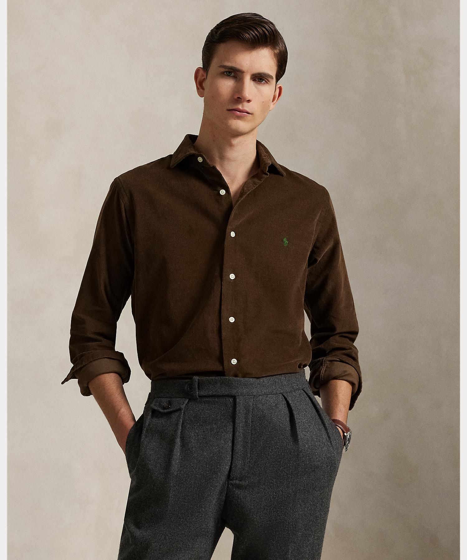 Ralph Lauren Blake コーデュロイシャツ バーガンディ クラシック フィット コーデュロイ シャツ(508450359) | POLO