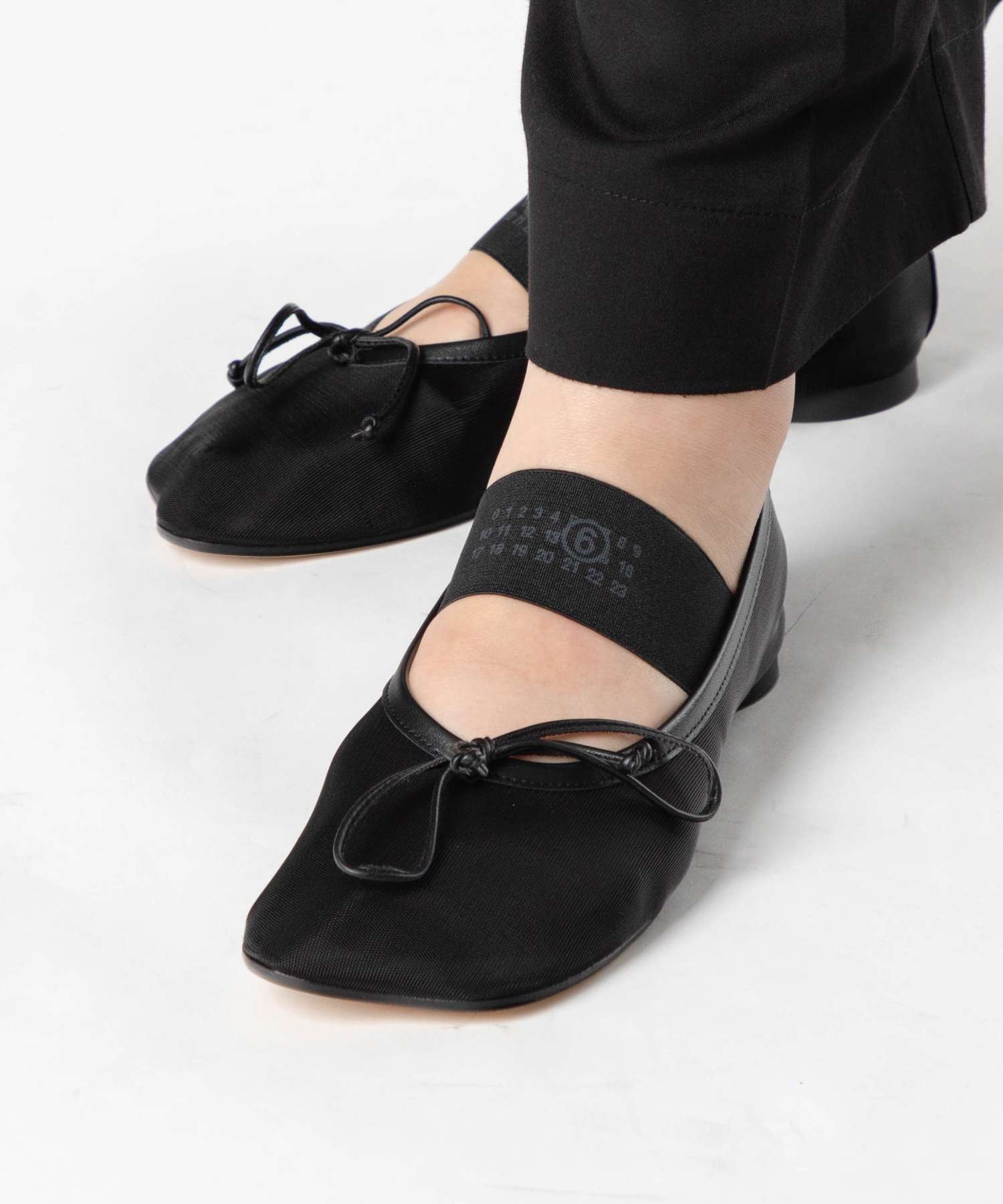 【関税＆送料込み】Mm6 Maison Margiela \"Anatomic Numeric\" D MM6 Maison Margiela Mesh Anatomic Numeric Ballerina Flats