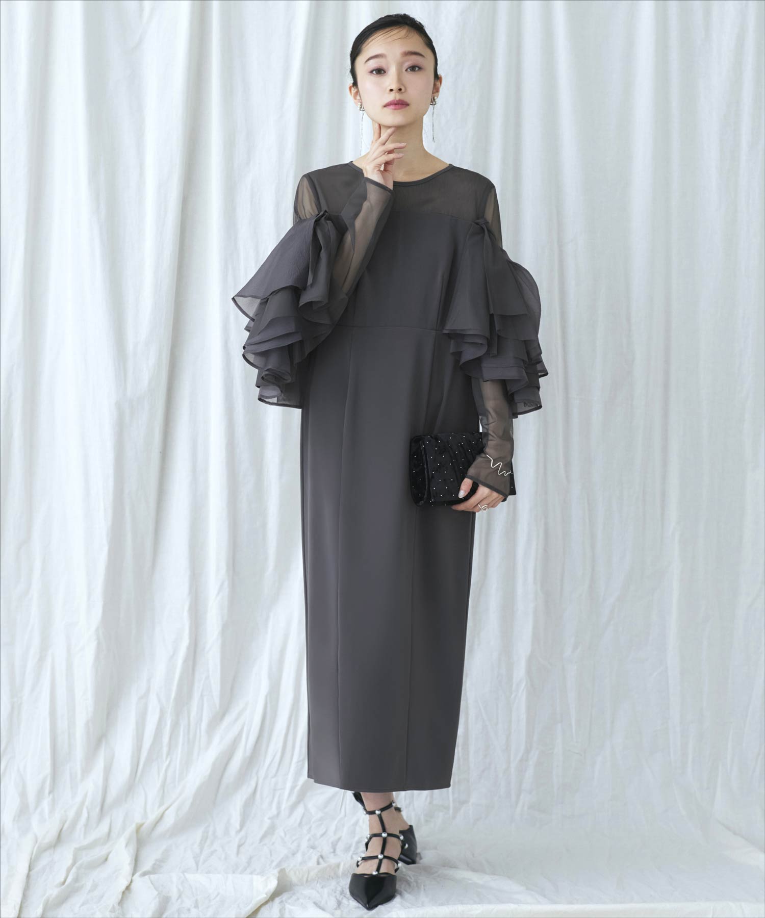 j　RUIRUE BOUTIQUE ルイルエブティック　ドレス　L ルイルエブティック RUIRUE BOUTIQUE オケージョンドレス 結婚式