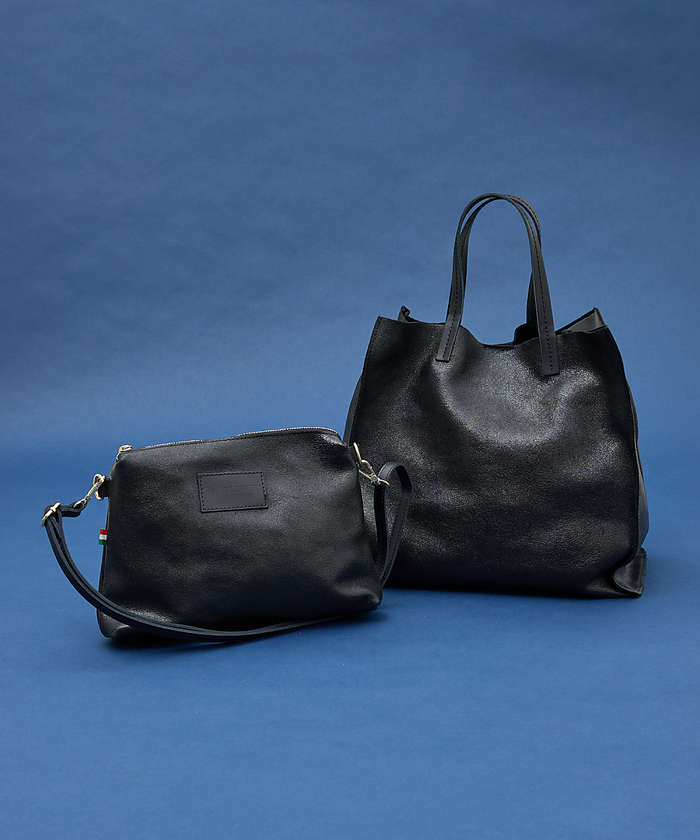 WEB限定】【AULENTTI/オウレンティ】ポーチ付きトートバッグ