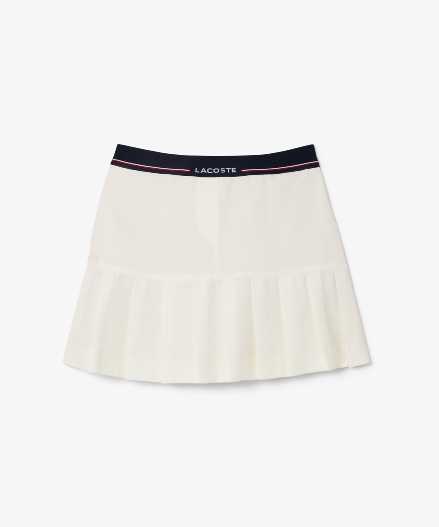 【未使用】Lacoste ホワイト プリーツミニスカート（XS） ラコステ LACOSTE ショートプリーツテニススカート(508487493