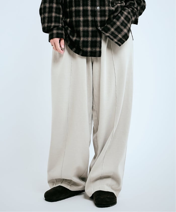 【こももページ】ALPHA &JOURNAL STANDRDパンツ 予約》ダンボールピグメント モダン ワイド パンツ(508489610