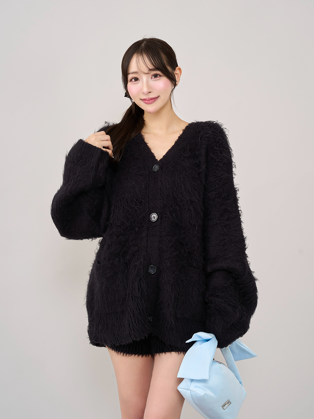 Darich ダーリッチ Ｄベアバルーンニットトップス ブラック ダーリッチ Darich Dベアバルーンニットトップス （ブラック
