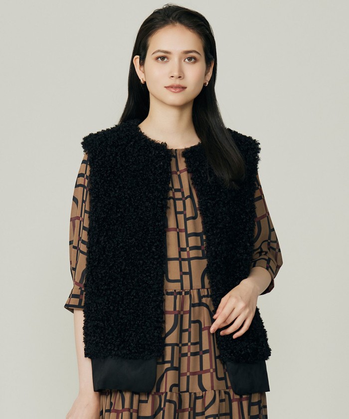 Drawer - 【美品】chousonnetteテディベアエコファージレ 美品】chousonnette♡テディベア エコファージレ♡ （エコファー
