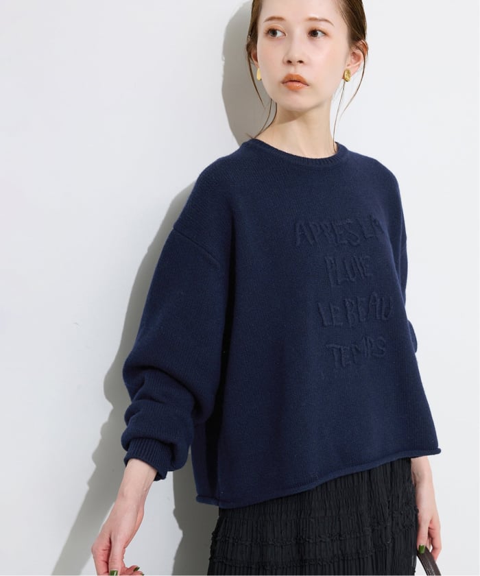 美品 スローブイエナ スタンドカラー ダブルフェイス ポンチョ ネイビー 現行 完売品 スローブイエナ スタンドカラーダブルフェイス