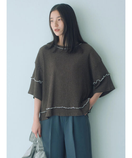 Samansa Mos2 ワッフル花柄配色メローカットソー3色まとめセット Samansa Mos2 ワッフル花柄配色メローカットソー3色まとめセット